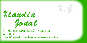 klaudia godal business card